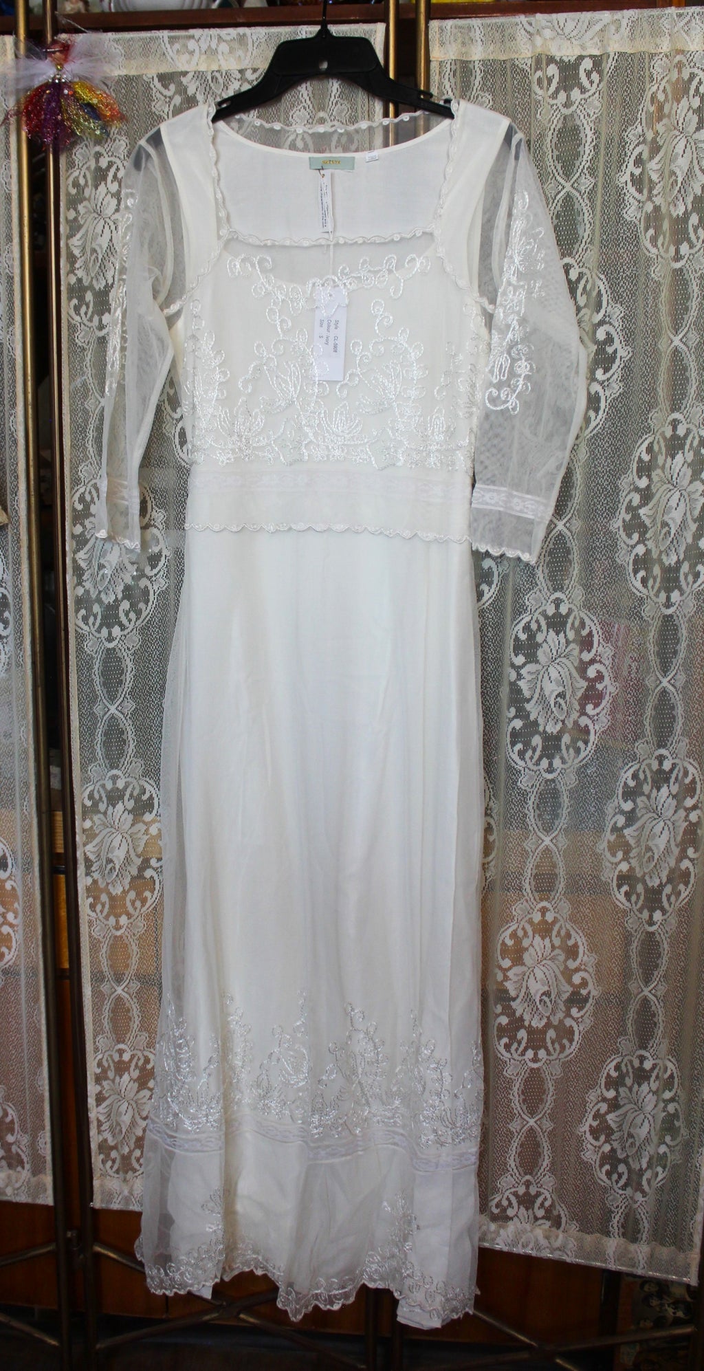 Nataya Retired Vintage Inspired Ivory Wedding Dress-