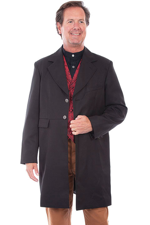 Mens Black Old West Victorian Frock Coat - RW042