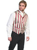 Men's Old West Red Stripped Vest-RW168