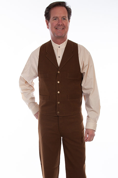Notched lapel men's vintage style vest RW338