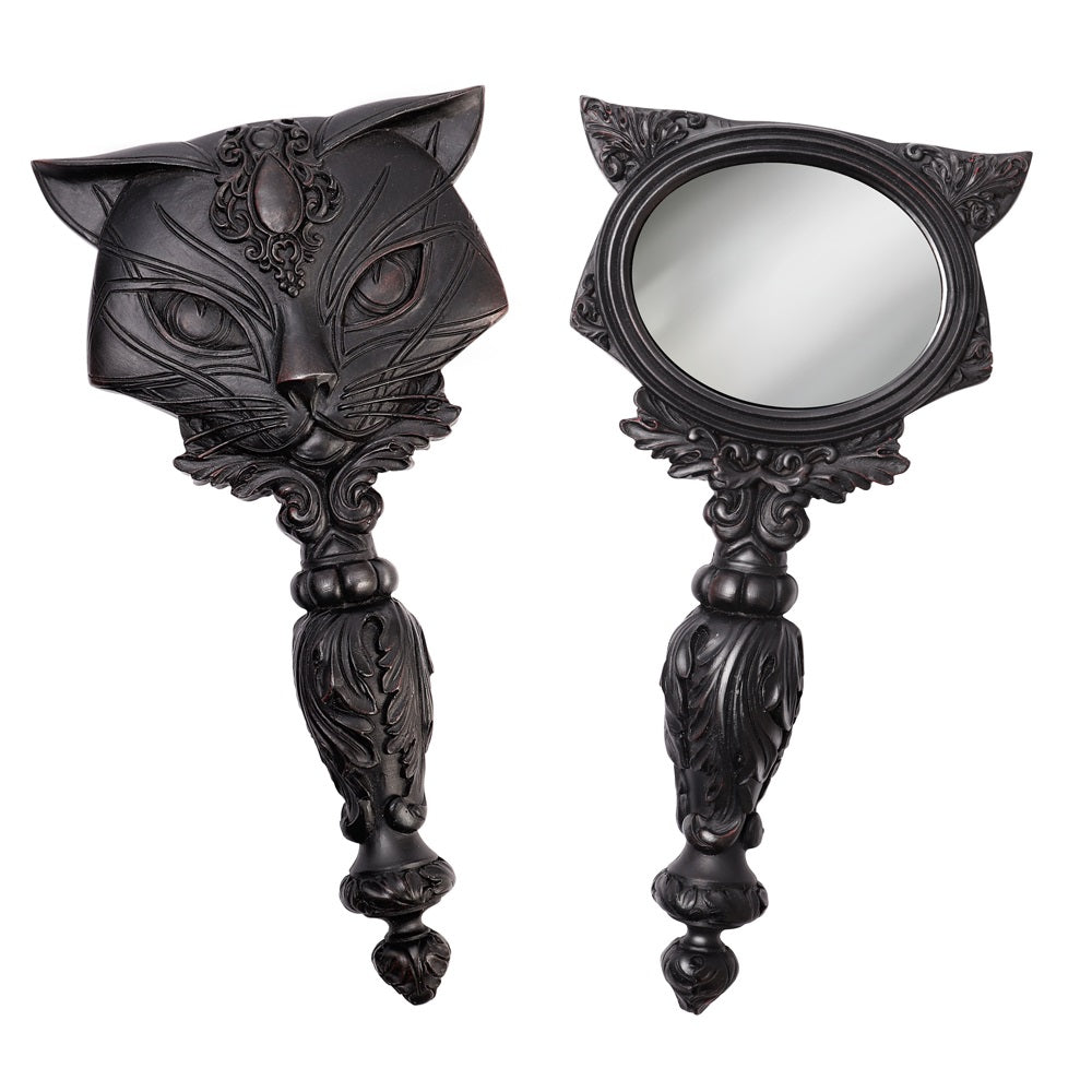 alchemy-gothic-black-cat-hand-mirror