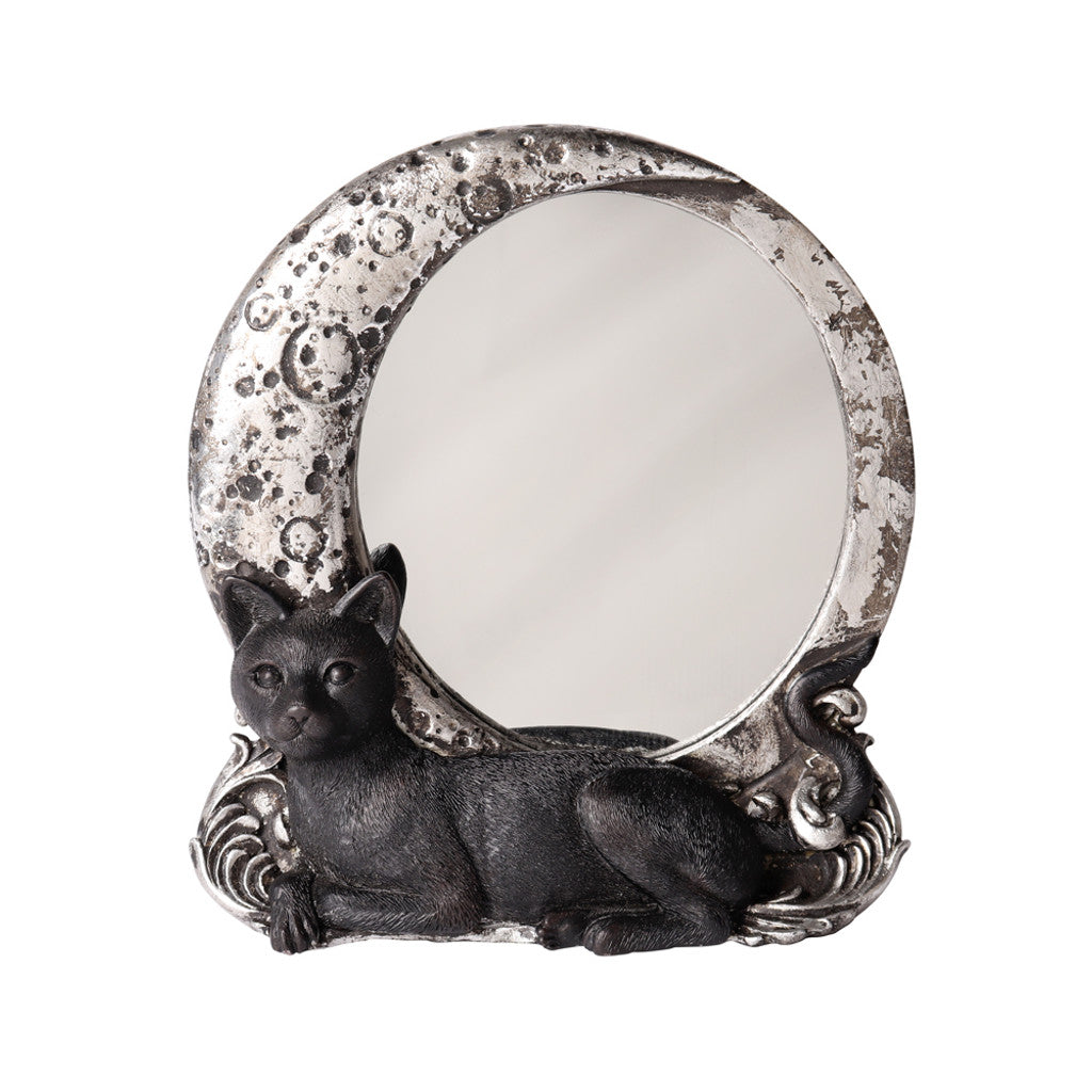 Alchemy Gothic Victorian Night Cat Mirror