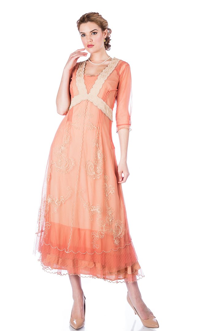 Nataya Victorian Dress-Rose Gold- 1x-40701 (PMST1I)