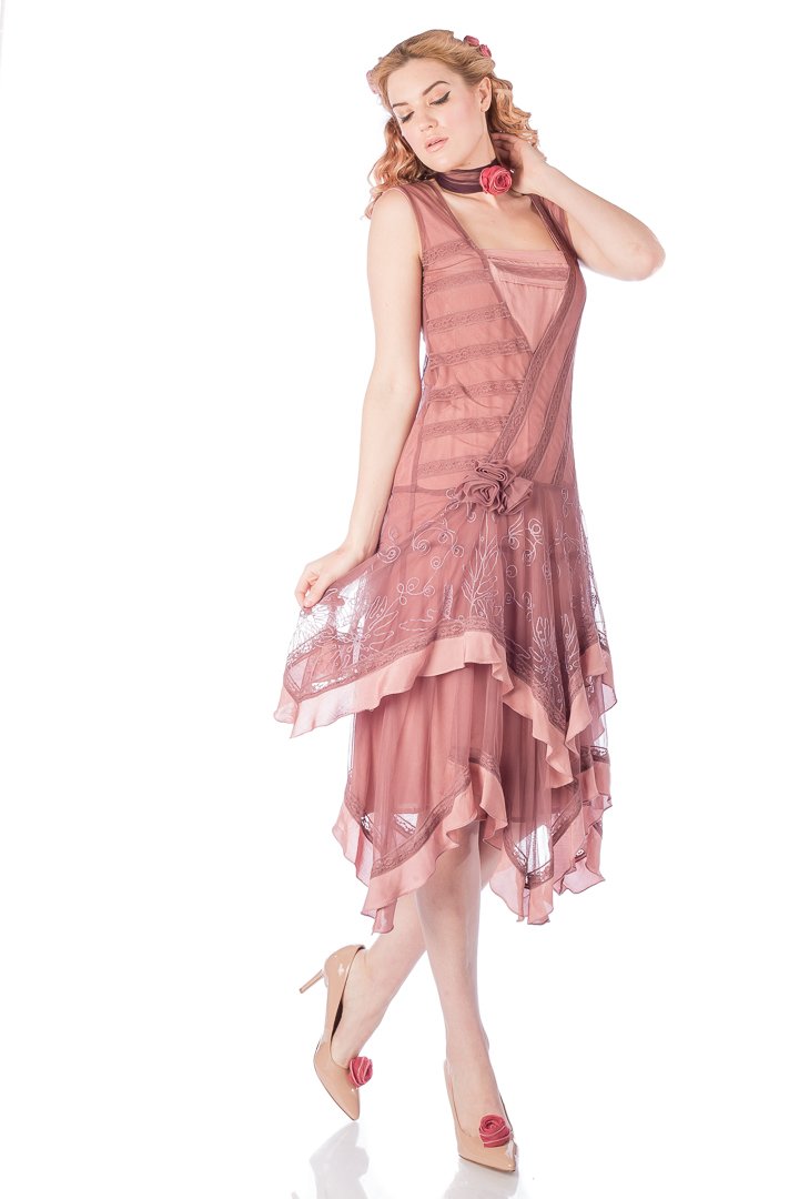 Nataya Vintage Inspired 1920 Downton Abbey Drop Waist Dress-40819 Nataya Vintage Inspired 1920 Downton Abbey Drop Waist Dress-40819
