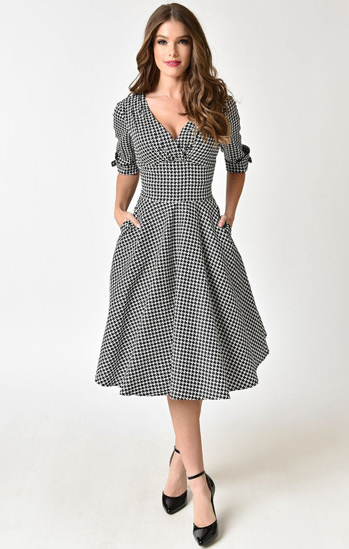 Ladies 1950's Black and White Dress Ladies 1950's Black and White Dress