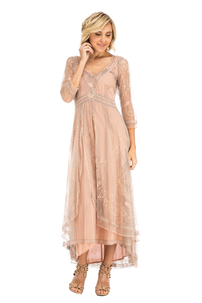 Nataya Romantic Vintage Inspired Edwardian Bridal Dress-Quartz Nataya Romantic Vintage Inspired Edwardian Bridal Dress-Quartz
