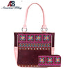 ABS-G025  American Bling Embroidered Collection Concealed Carry Tote and Wallet Set