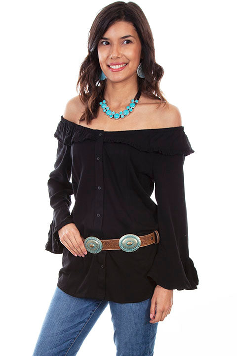Romantic BOHO Chic Off Shoulder Western Blouse - HC579
