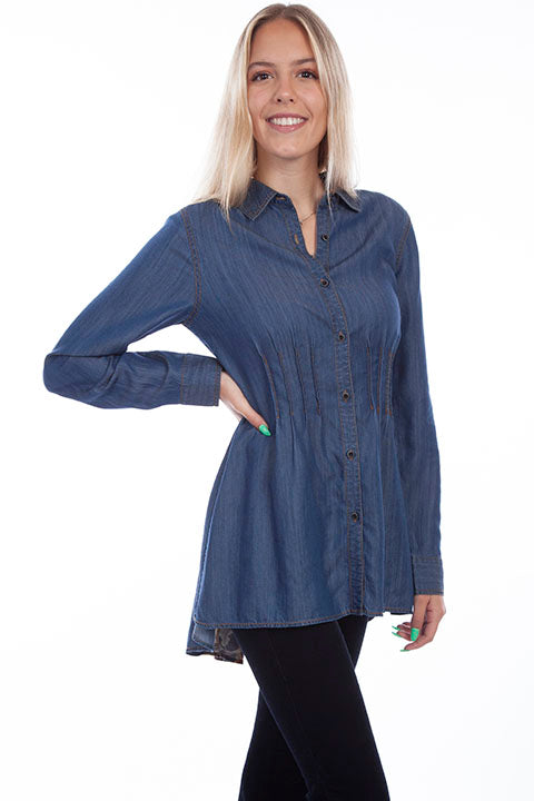 Denim and Rose Ladies Honey Creek Western Blouse-HC743