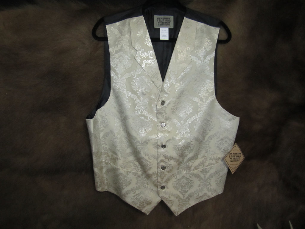 Men's Frontier Classics Beige Victorian Wedding or Dress Vest-Reno-FC1C