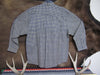 Men's Old West Dark Blue Check Bib Front Shirt-CM5483