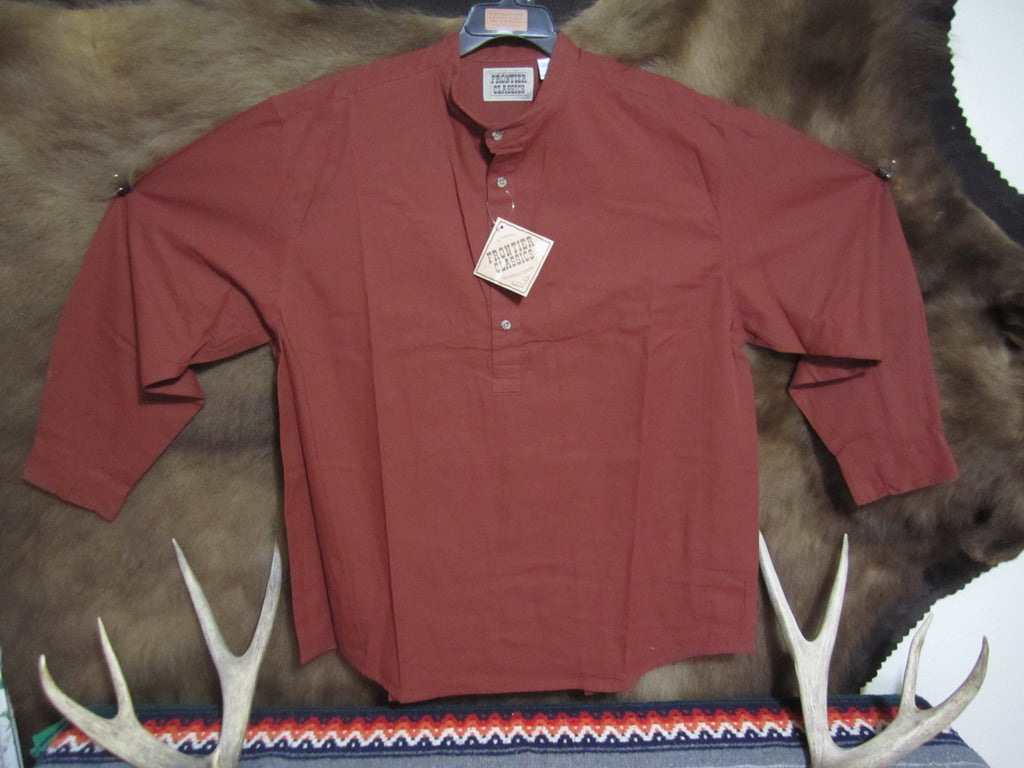 Men's Burgundy Frontier Old West Shirt-