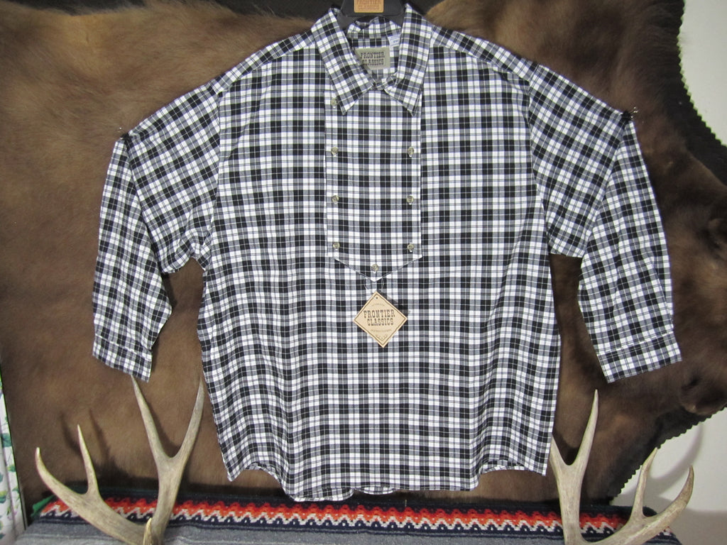 Men's Old West Plaid Bib Front Shirt-CM511-FC1E