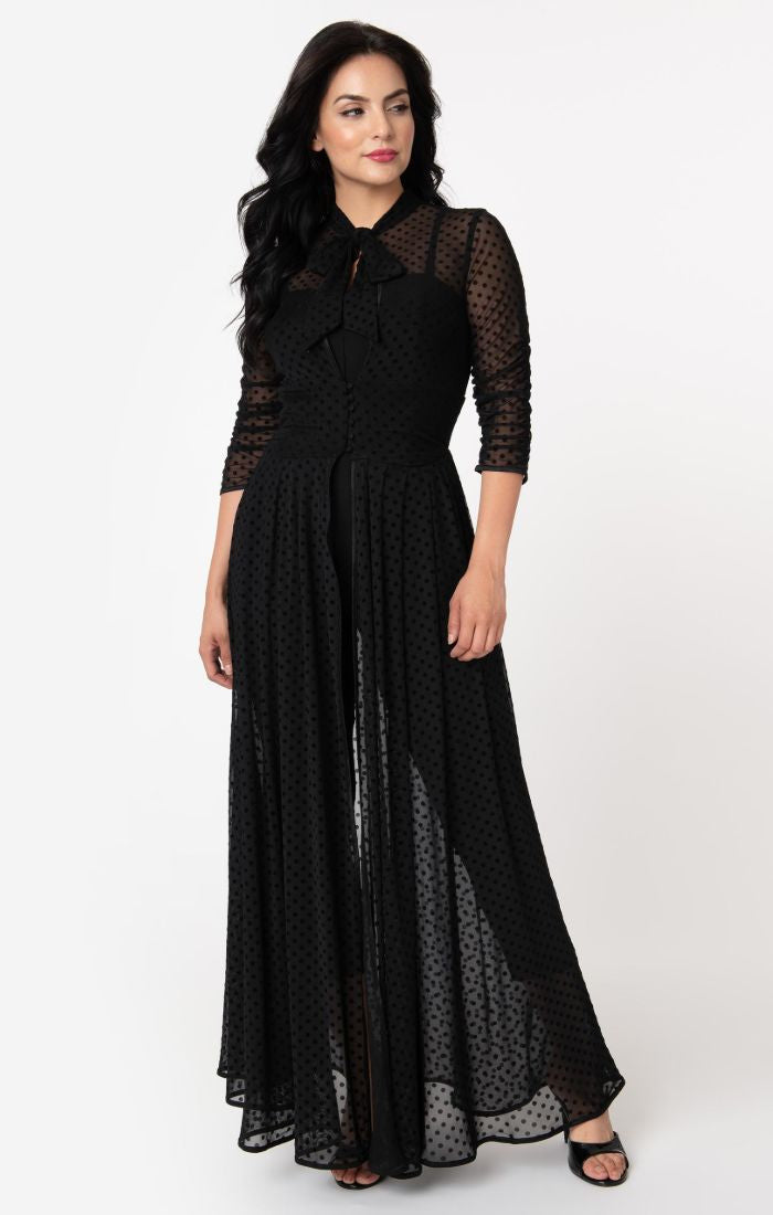 I Love Lucy Black Vintage Inspired Hostess Gown-BP2A I Love Lucy Black Vintage Inspired Hostess Gown-BP2A