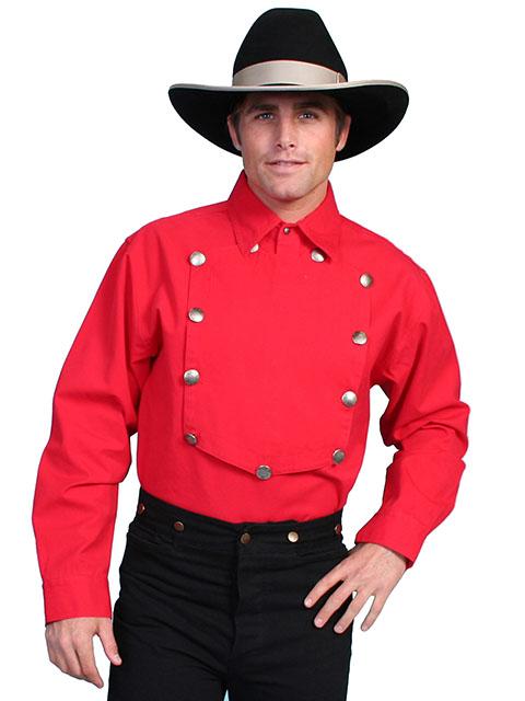 Men's Western Bib Front Old West Shirt-RW011 Men's Western Bib Front Old West Shirt-RW011