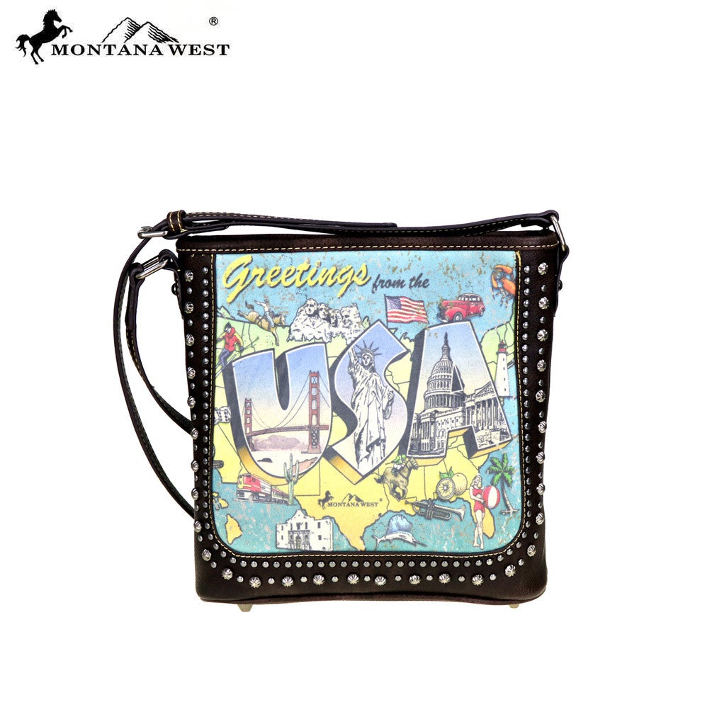 MW378-8287 Montana West USA Collection Crossbody Bag