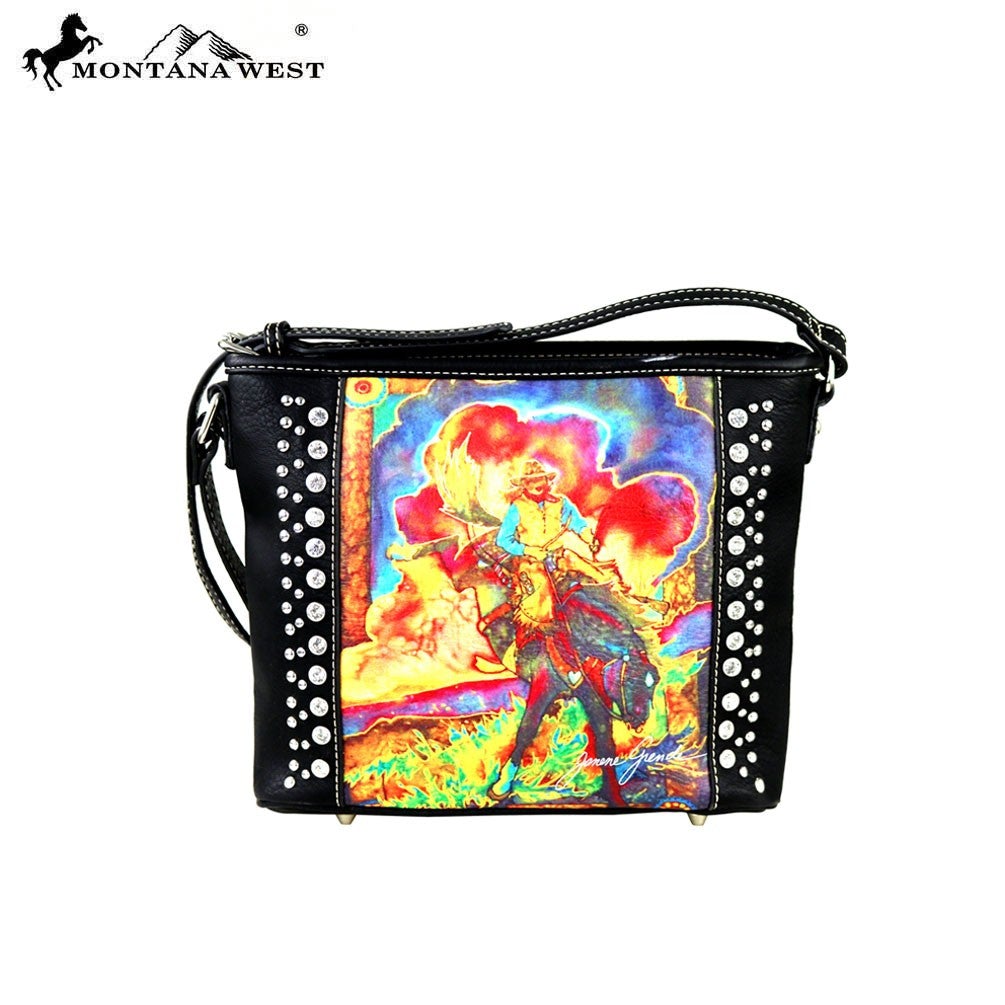 MW392-8287 Montana West Horse Art Crossbody - Janene Grende Collection