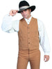 Men's brown old west cowboy vest