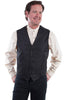 Mens Black Western Vest with Paisely Print