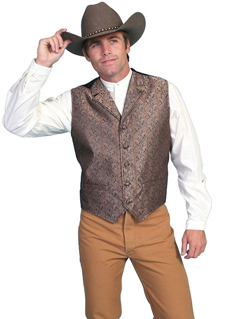 Men's Classic Western Vest with Notched Lapel-RW129 Men's Classic Western Vest with Notched Lapel-RW129