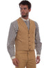 Scully Mens Old West Frontier Canvas Vest-RW041