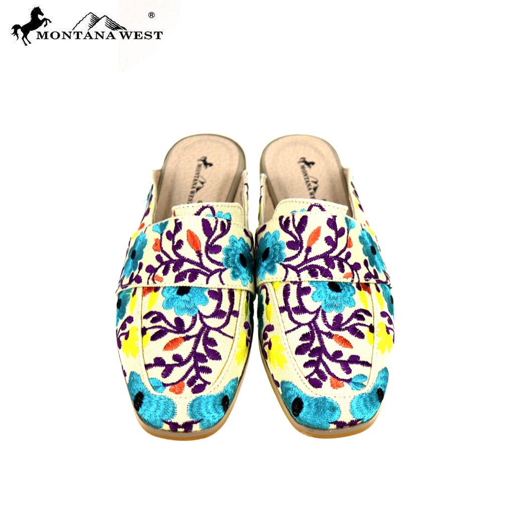 NFF-S002 Montana West Embroidered Collection Mule Slide