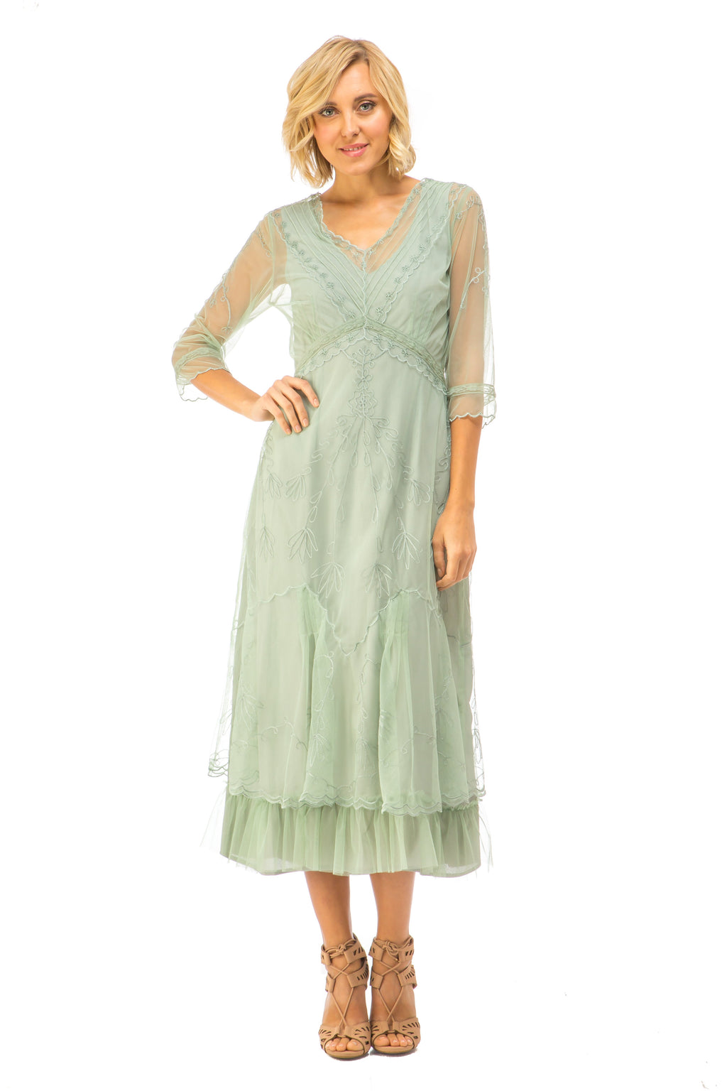 Vintage Inspired Victorian Lace Dress-CL509 - Blanche's Place