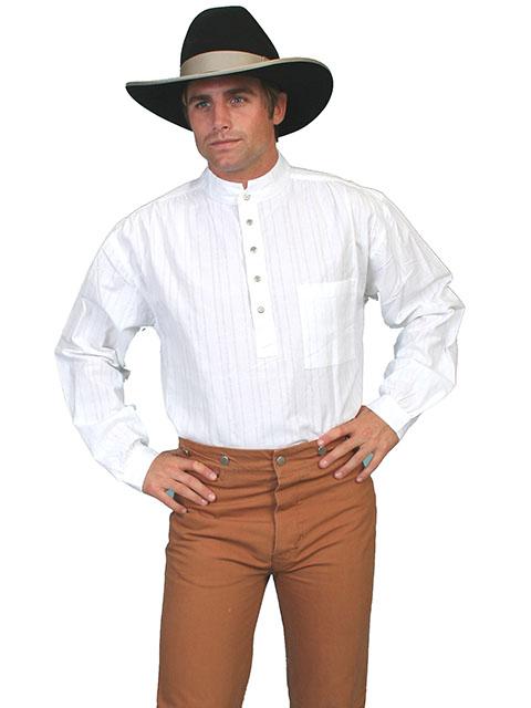 pull over dress shirts for men Linen Johnny Collar Long Sleeve Pullover