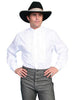 Mens Old West Tuxedo Front Gambler Shirt with Banded Collar-RM032 - Blanche's Place