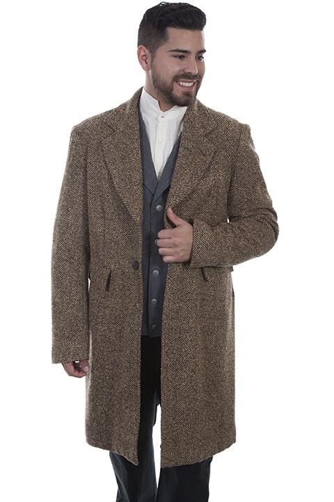 Men's Old West Herringbone Pile Coat-521129 - Blanche's Place