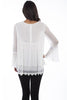 Victorian Inspired White Lace Tunic Blouse by Honey Creek-HC611 - Blanche's Place