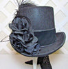 Ladies Black Victorian Gothic Riding Hat