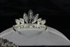 Small Silver Crown with Emerald Rhinestones-TIA20