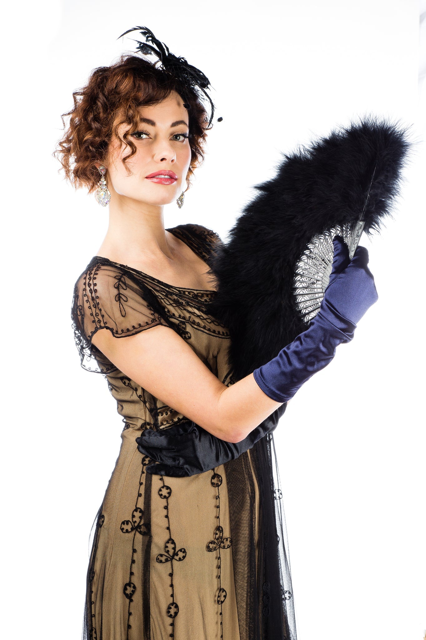Nataya Black and Gold Edwardian Gown-Izabella Nataya Black and Gold Edwardian Gown-Izabella