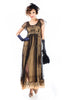 Nataya Black and Gold Edwardian Gown-Izabella