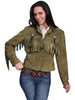 Scully Western Fringe Jacket with Old West Conchos and Beaded Trim-L152