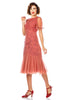 1920s Rose Flapper Style Dress 40834