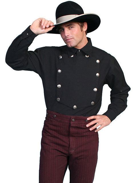Scully Wahmaker Bib Front Old West Shirt-RW011 1-A