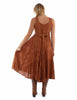 Womens Western Embroidered Boho Dress-HC118