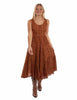 Womens Western Embroidered Boho Dress-HC118