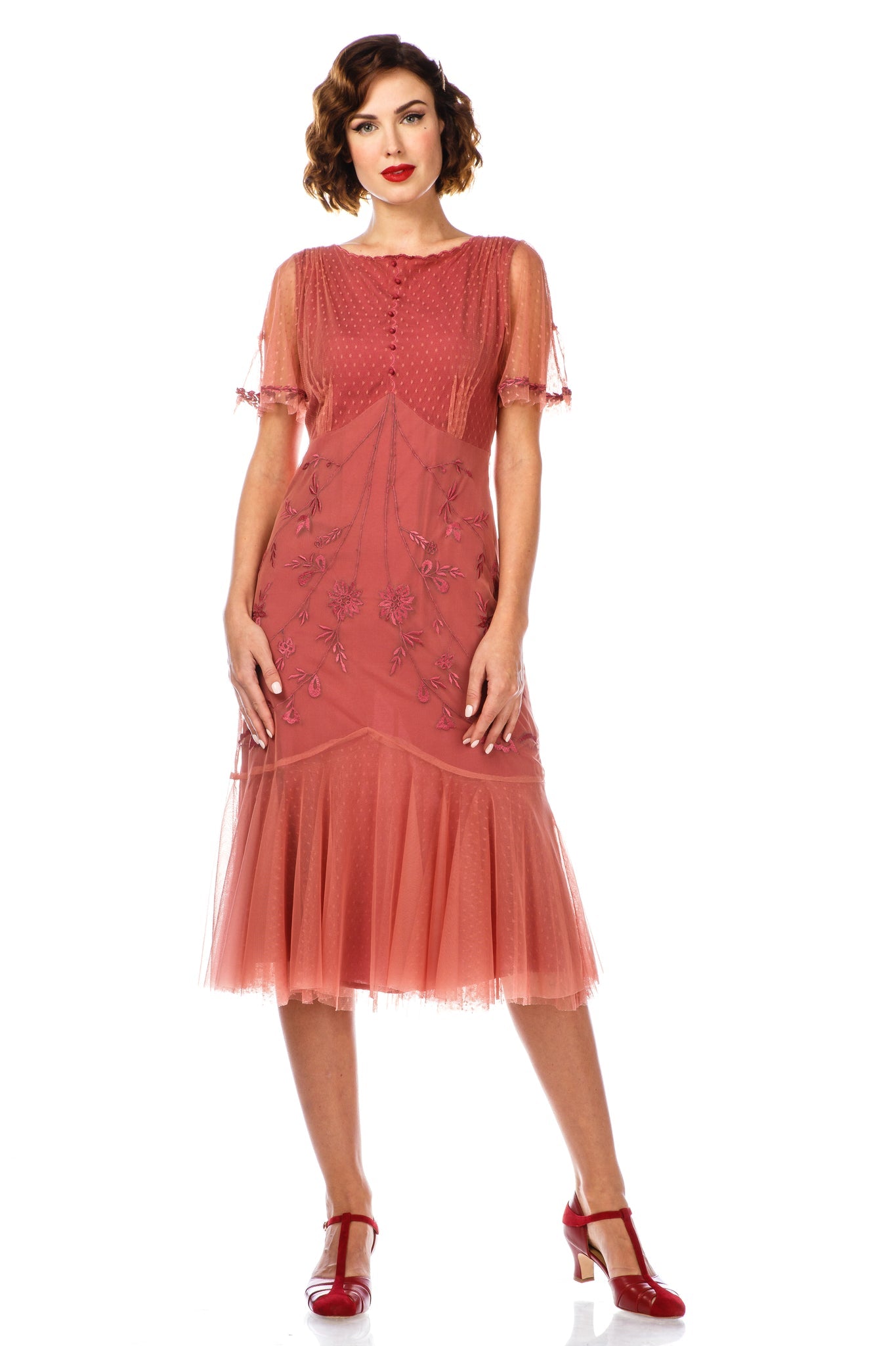 1920s Rose Flapper Style Dress 40834 1920s Rose Flapper Style Dress 40834