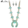 NKY160725-01  Squash Blossom Necklace With Earring Set TQ