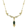 Dazzling Vintage Inspired Emerald Crystal Necklace-17509 - Blanche's Place