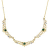 Downton Abbey Vintage Inspired Necklace-Beautiful Belle Epoque Emerald Drop Necklace-17510 - Blanche's Place