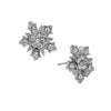 SILVER-TONE BELLE EPOCH STARBURST BUTTON WITH CRYSTAL ACCENTS POST EARRINGS-17587 - Blanche's Place