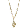 Downton Abbey Gold Tone and Crystal Vintage Inspired Necklace-17672 - Blanche's Place