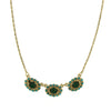 Stunning 1928 Green and Blue Crystal Collar Necklace-48811