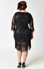 Stunning Vintage Inspired Black 1920's Sequin Cocktail Dress-Margaux - Blanche's Place