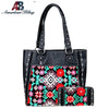 ABS-G018  American Bling Embroiderd Collection Concealed Carry Tote and Wallet Set
