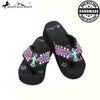 BD11-S088S Aztec Hand Beaded Collection Flip Flops BY CASE